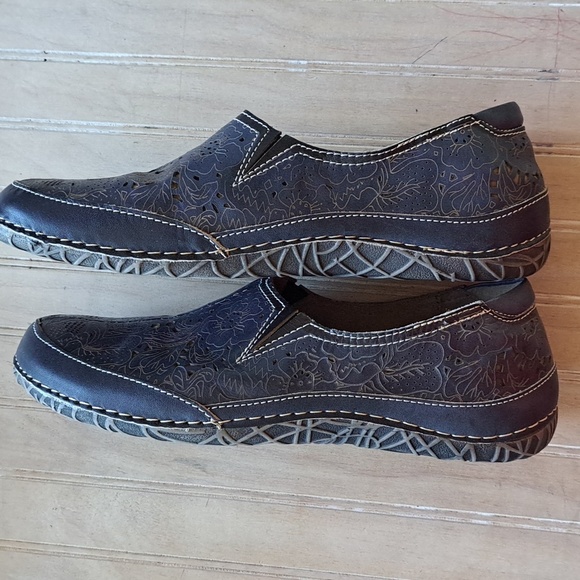 Spring Step L'Artiste Libora Navy Leather Comfort Loafers Slip-On Shoes Size 39 - Picture 9 of 11